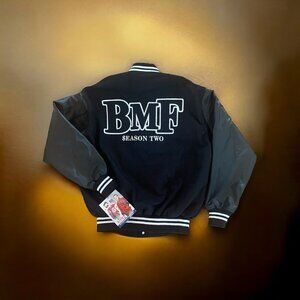 Game Sportswear Varsity Jacket BMF Black Mafia Family Season 2 Crew Jacket M